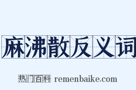 麻沸散反义词是什么意思的图片